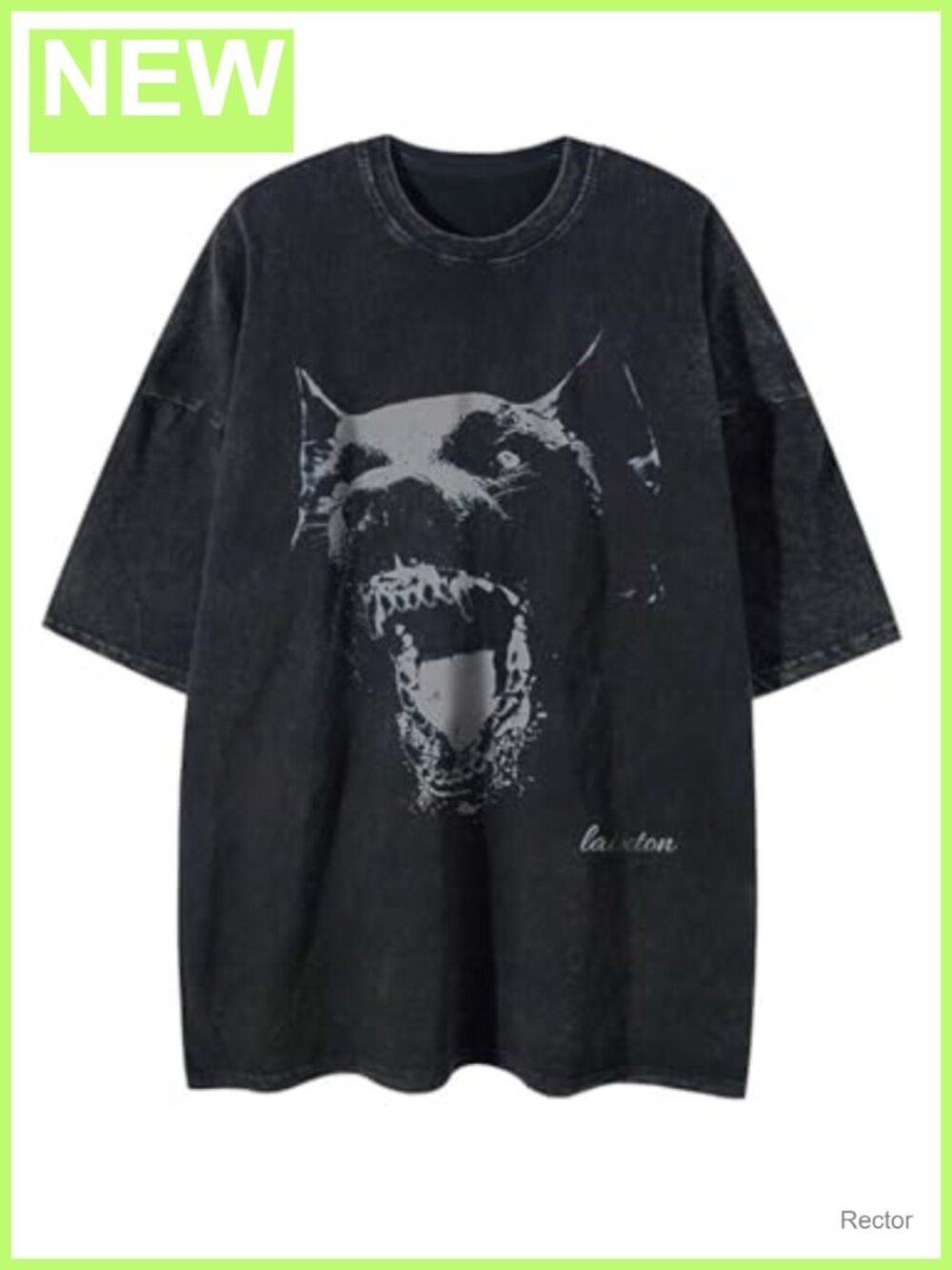 Oversized Cotton Graphic Tee Short Sleeve Crewneck Vintage Streetwear